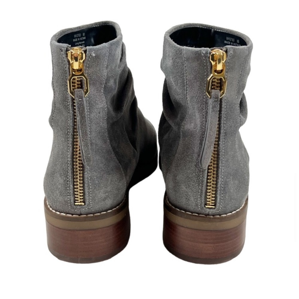 Gray Suede Ankle Boots - Picture 7 of 12